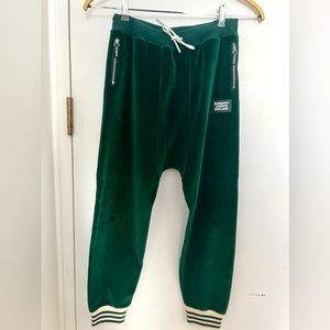 Stunning emerald green velvet pants.